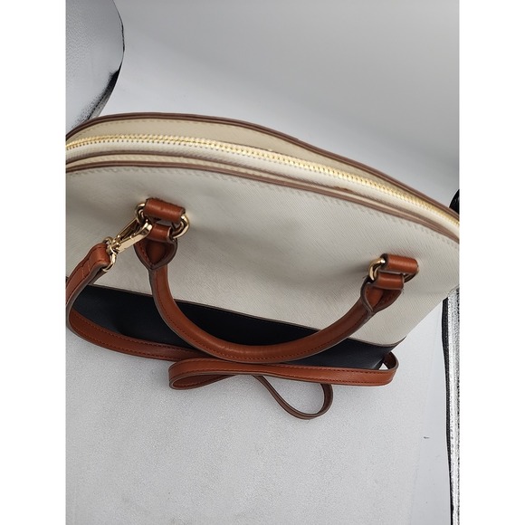 Anne Klein Crossbody Handbag Tan And Black - Picture 8 of 16